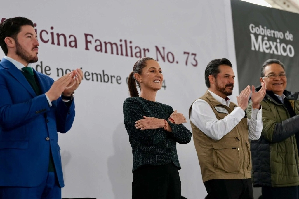 Claudia Sheinbaum, presidenta de México, encabezó la inauguración de la Unidad de Medicina Familiar No. 73. San Nicolás de los Garza. La mandataria estuvo acompañada por: Zoé Robledo, director general de IMSS-Bienestar, y Samuel García, gobernador de Nuevo León. Foto Cuartoscuro