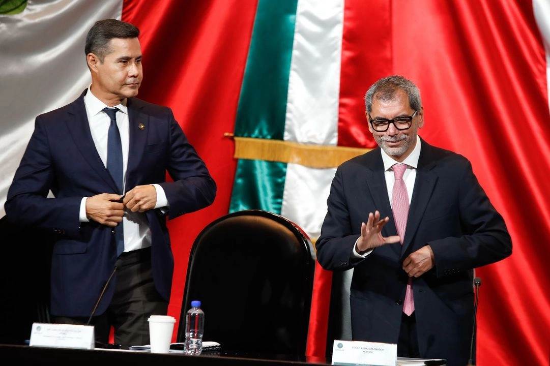 Edgar Amador Zamora comparece ante la Comisión de Hacienda de la Cámara de Diputados para ratificar su nombramiento como el nuevo secretario de Hacienda y Crédito Público, en la Ciudad de México, el 12 de marzo de 2025. Foto 