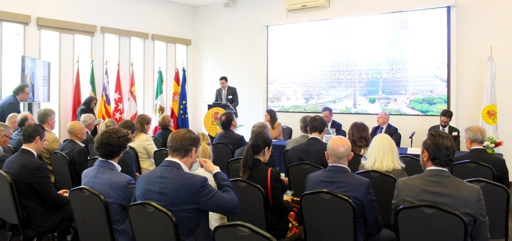 El diagnóstico destaca que 6 de cada 10 empresas de capital español que ya se encuentran en territorio mexicano no preven cambios en sus planes de inversión, mientas que 71 por ciento tampoco vislumbra la modificación de sus proyectos por el aumento en las tasas de interés. Foto @camescommx 