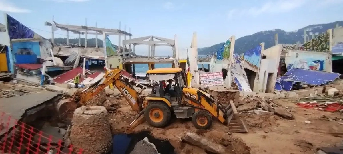 Puerto Marqués, en Acapulco Guerrero totalmente destruido tras el paso del huracám 'John', en octubre de 2024. Foto