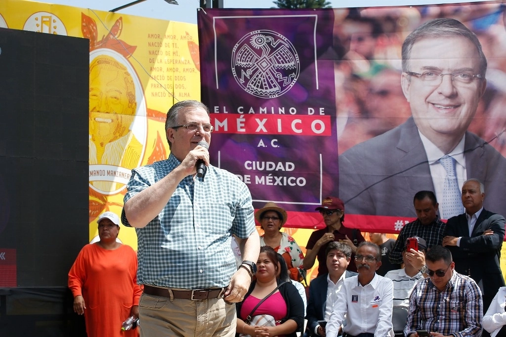 Marcelo Ebrard durante la presentación de la Asociación Civil El Camino de México, el 6 de octubre de 2023. Foto María Luisa Severiano / Archivo