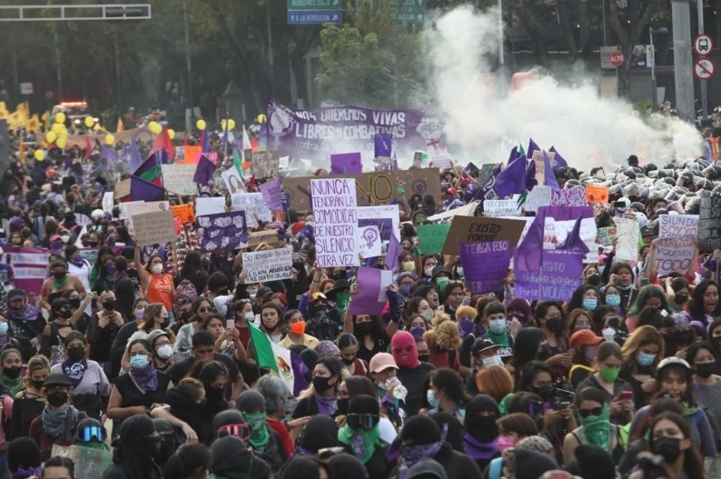 En imagen de archivo, marcha en el Día Internacional de la Eliminación de la Violencia contra la Mujer.