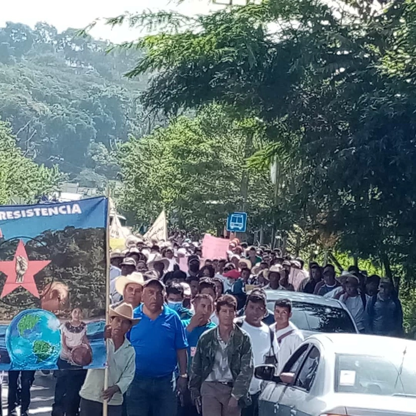 La manifestación comenzó a las 09:00 horas en las afueras de la cabecera de Chilón. Foto 'La Jornada'