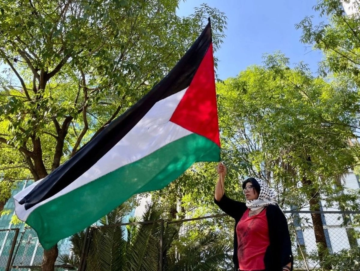 En imagen de archivo, protesta para exigir un alto al fuego en la franja de Gaza en la Ciudad de México. 