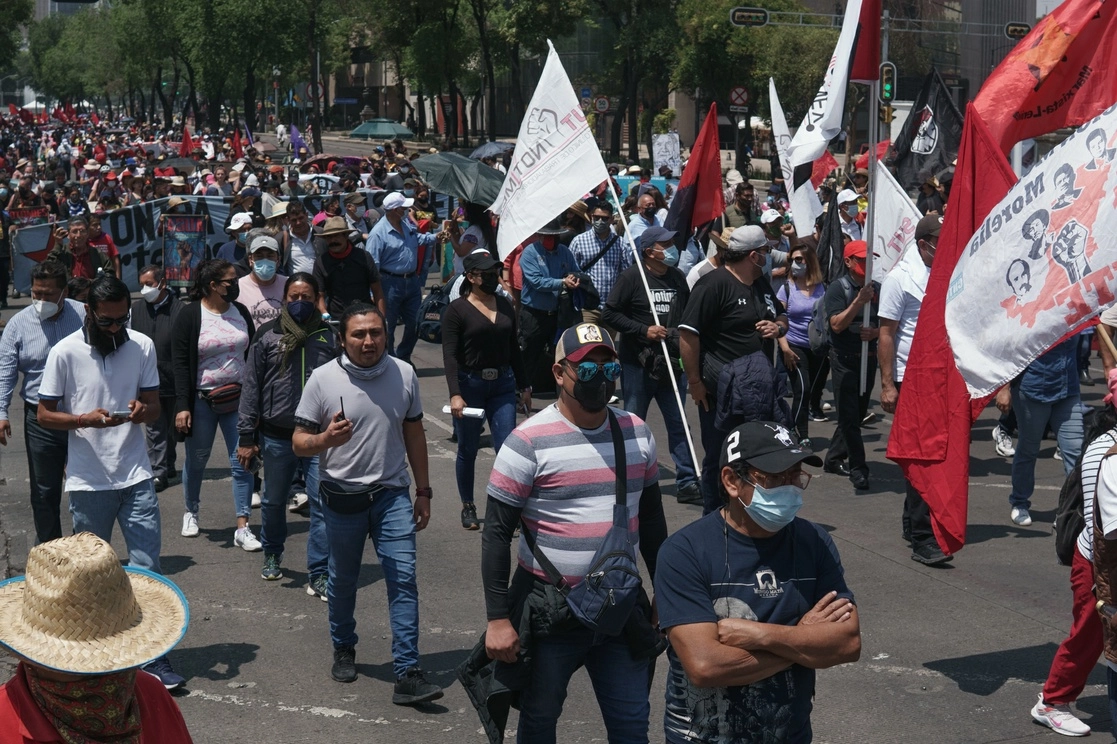 Integrantes de la CNTE durante una protesta en imagen de archivo. Foto Pablo Ramos