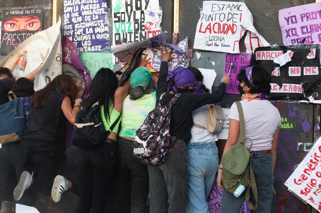 Durante la manifestación del 8 de marzo de 2022 en la Ciudad de México. Foto Cristina Rodríguez 