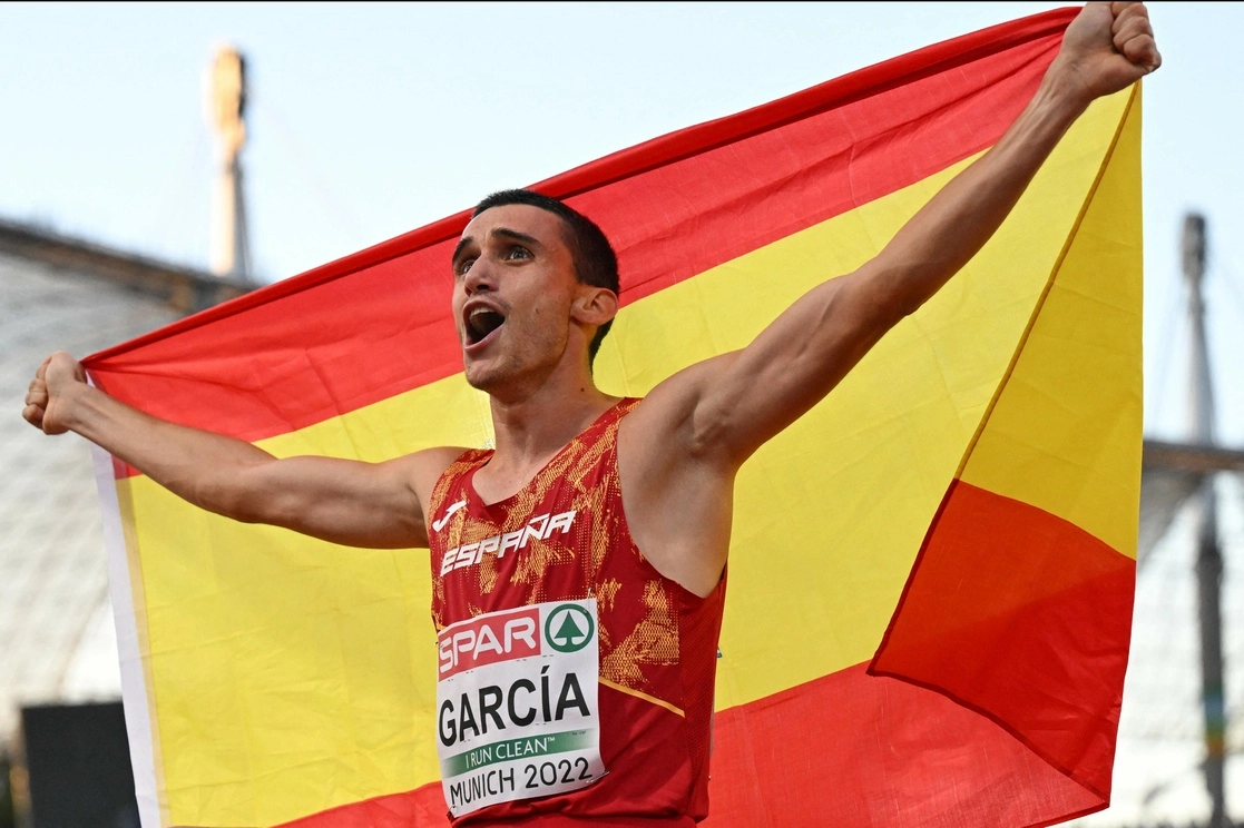 Mariano García de España ganó la medalla de oro en los 800 metros planos del Campeonato Europeo de Atletismo. Foto Afp