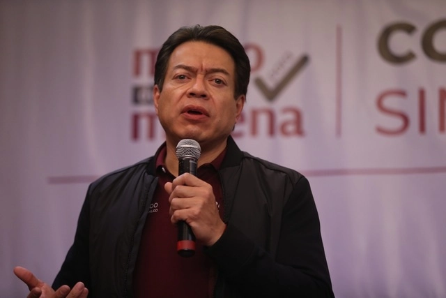 El coordinador de Morena en la Cámara de Diputados, Mario Delgado durante conferencia de prensa el pasado 16 de octubre de 2020. Foto Yazmín Ortega