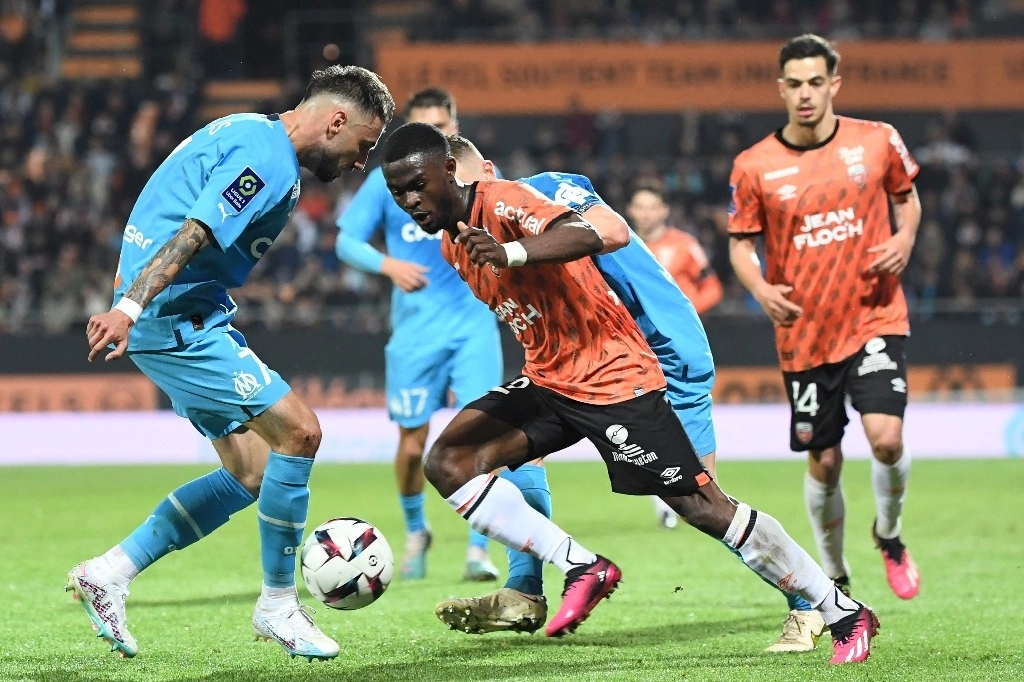 Marsella y Lorient empataron 0-0 en el juego de la fecha 30 de la Ligue 1. Foto Afp