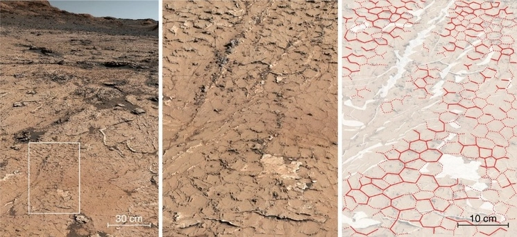 Marte tuvo en algún momento un clima con estaciones cíclicas, propicio para el desarrollo de la vida, según deducen expertos a partir de indicios hallados en la superficie del planeta rojo por el robot explorador Curiosity. Foto NASA/ JPL-Caltech / MSSS / IRAP / Rapin /Nature / Afp