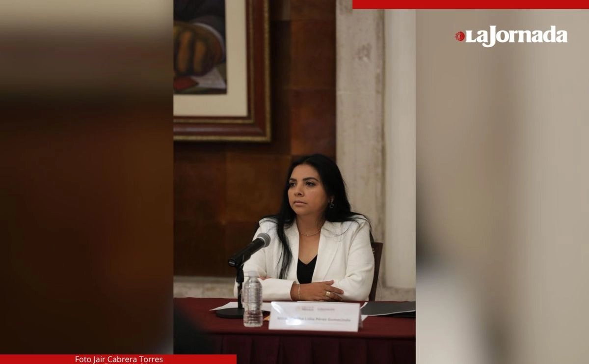 Durante la presentación de la nueva titular de la Comisión Nacional de Búsqueda, Martha Lidia Pérez Gumecindo, en la Ciudad de México, el 12 de septiembre de 2025