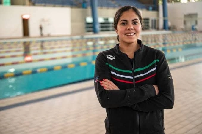 La especialista en aguas abiertas, Martha Sandoval, logró para México una plaza olímpica en el Campeonato Mundial de Natación que se realiza en Doha. Imagen tomada de @COM_Mexico