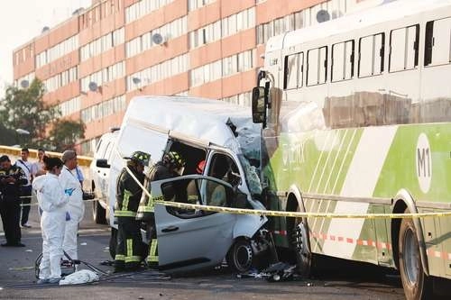 Accidente vial en la CDMX, en 2019. Foto Víctor Camacho