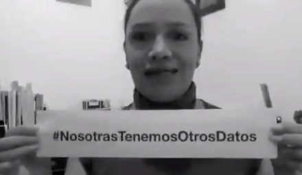 Foto tomada del video difundido en redes sociales por distintas organizaciones feministas 