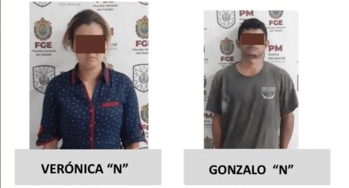 La fiscalía detuvo a dos personas como presuntas responsables del homicidio y rapto del menor recién nacido. Foto Fiscalía