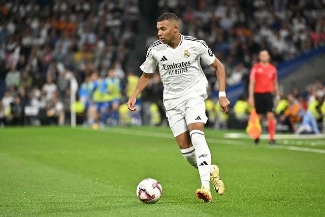 El delantero del Real Madrid Kylian Mbappé durante un partido, en imagen de archivo. Foto 