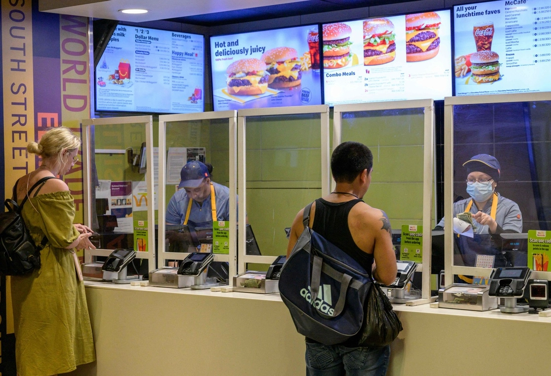 Actividad en un Mc Donalds en Nueva York. Foto Afp