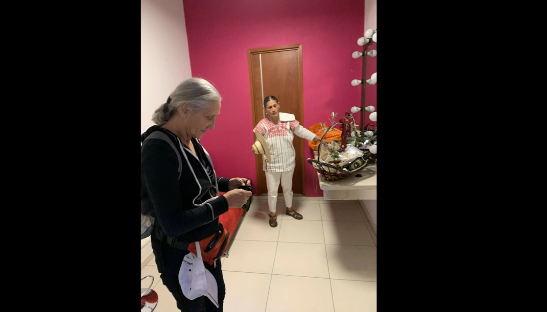 Aspectos de Jesusa Rodríguez y Liliana Felipe, en el el teatro auditorio Acolmixtli Nezahualcóyotl, en el municipio mexiquense de Chimalhuacán. Foto René Ramón