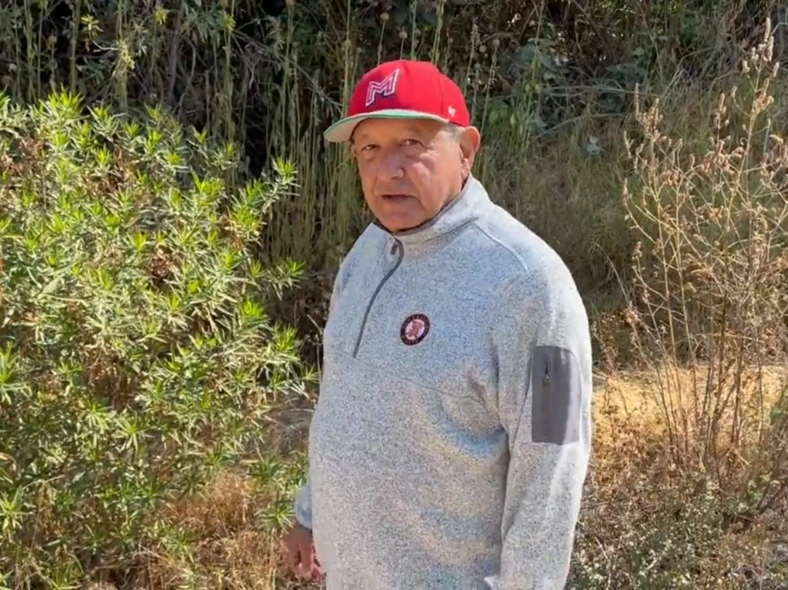 El Presidente mostró su rutina de cardio en una zona boscosa al sur de la Ciudad de México. Foto tomada del video en Twitter