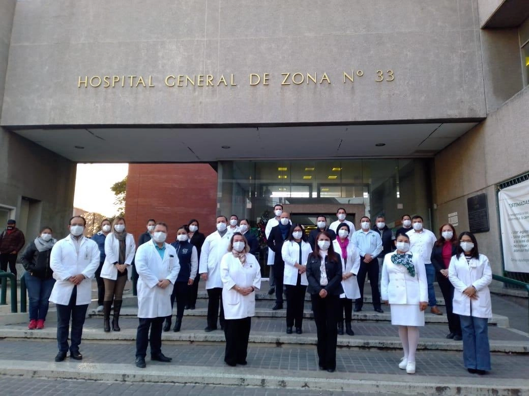 Personal del Hospital General Zona 33 del IMSS en NL. Foto @IMSSNL