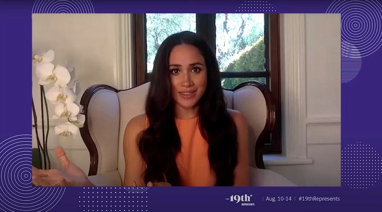 Meghan Markle durante su participación en una cumbre organizada por 19th*. Foto Ap