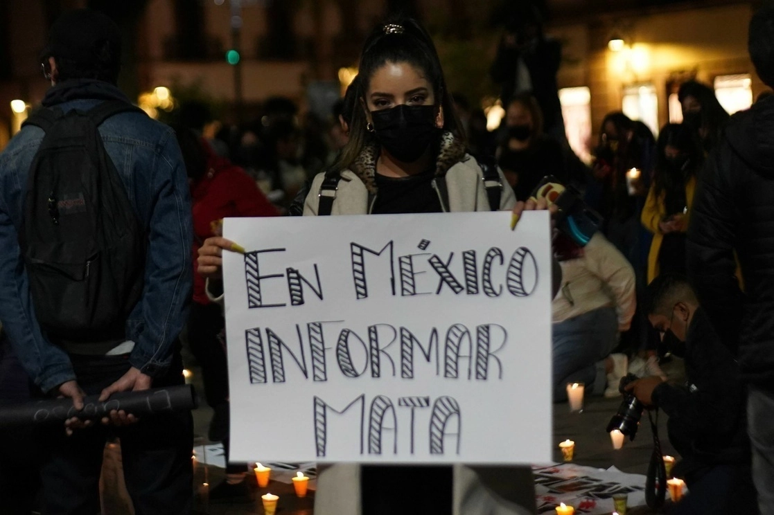 Protesta realizada en Michoacán contra los asesinatos de periodistas en México, en imagen de archivo. Foto Cuartoscuro