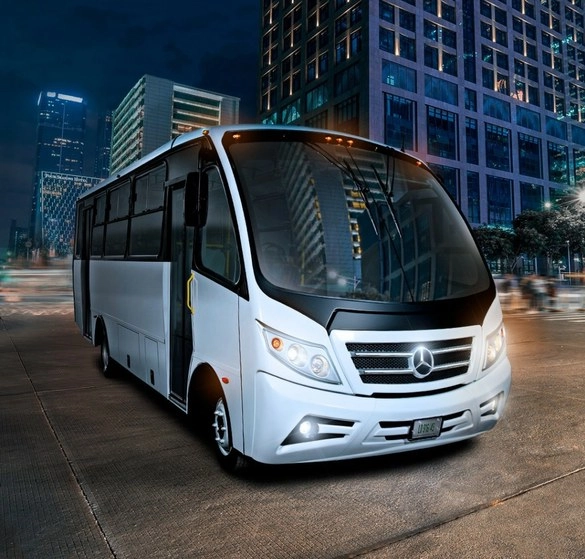 La armadora proveerá soluciones crediticias para que el hombre-autobús pueda comprar unidades nuevas desde un millón 290 mil pesos, con una tasa de interés preferencial de 11 por ciento y enganche de 20 por ciento. Foto cortesía Mercedes-Benz Autobuses. 