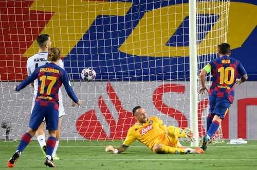El argentino marcó una anotación y provocó un penal en la victoria 3-1 de los azulgranas. Foto Afp