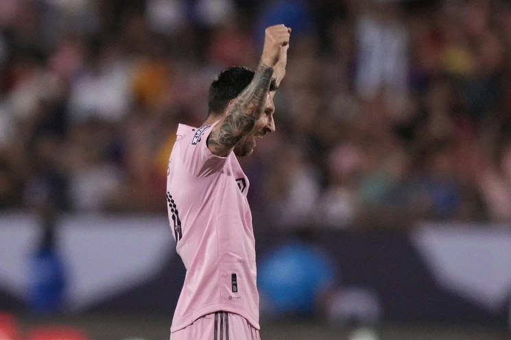 El delantero de Inter Miami, Lionel Messi, durante el encuentro contra FC Dallas. Foto Ap