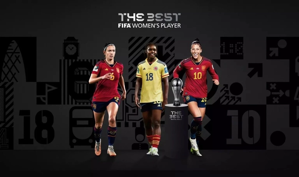 La lista de finalistas al premio The Best entre las mujeres incluye a Aitana Bonmati y Jennifer Hermoso, campeonas del mundo con España, y a la colombiana Linda Caicedo. Foto Europa Press