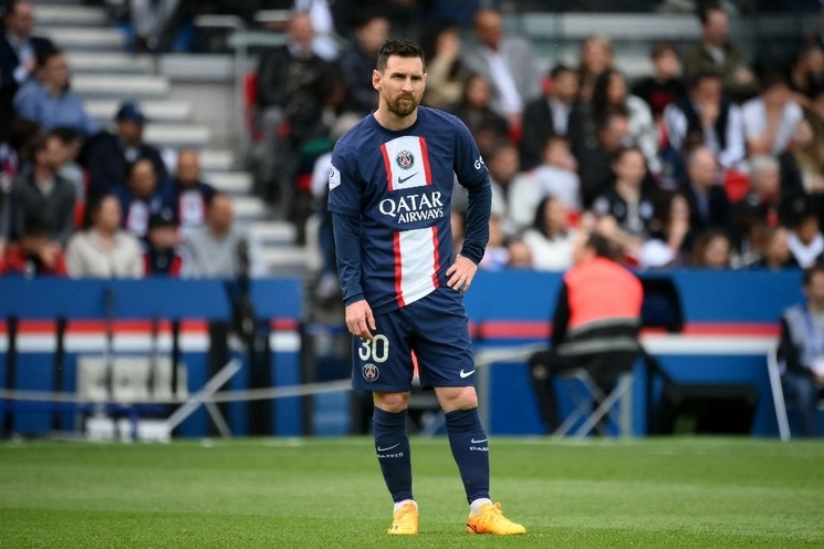 Lionel Messi durante el partido entre el París Saint-Germain y Lorient, el pasado 30 de abril. Foto Afp