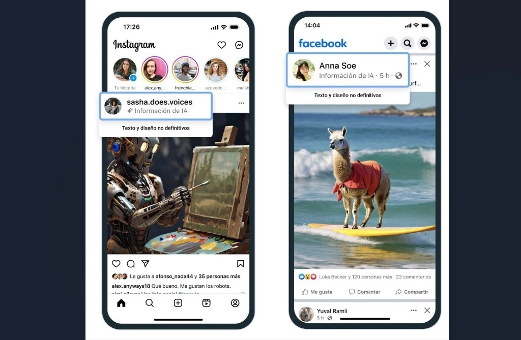 El gigante estadunidense Meta anunció que identificará "en los próximos meses" cualquier imagen generada por inteligencia artificial que aparezca en sus redes sociales Facebook, Instagram y Threads. La imagen, del 6 de febrero de 2024. Foto Europa Press