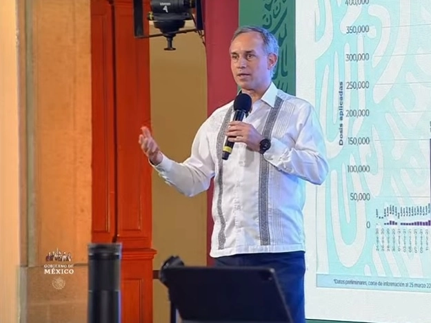 El subsecretario de Salud, Hugo López-Gatell durante conferencia de prensa. Fotograma tomado del video emitido por el Gobierno de México