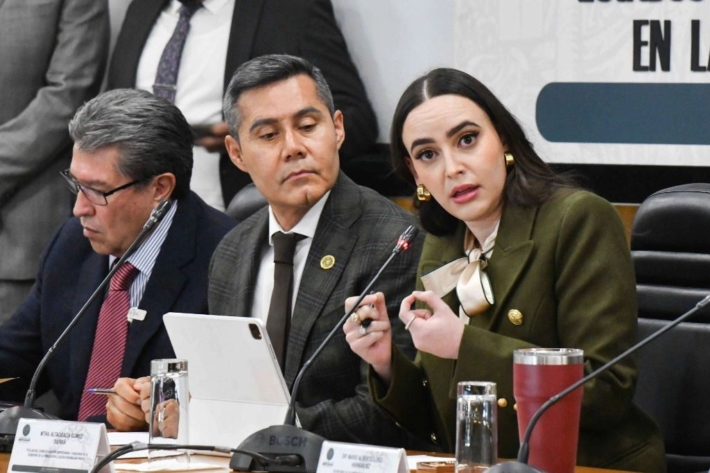 Altagracia Gómez Sierra, titular del Consejo Asesor Empresarial y asesora en el Gobierno federal, durante el foro "Impacto en las finanzas públicas ante las medidas susceptibles de implementar por el gobierno de Estados Unidos y mejores prácticas en la eficiencia recaudatoria". Foto Cuartoscuro 