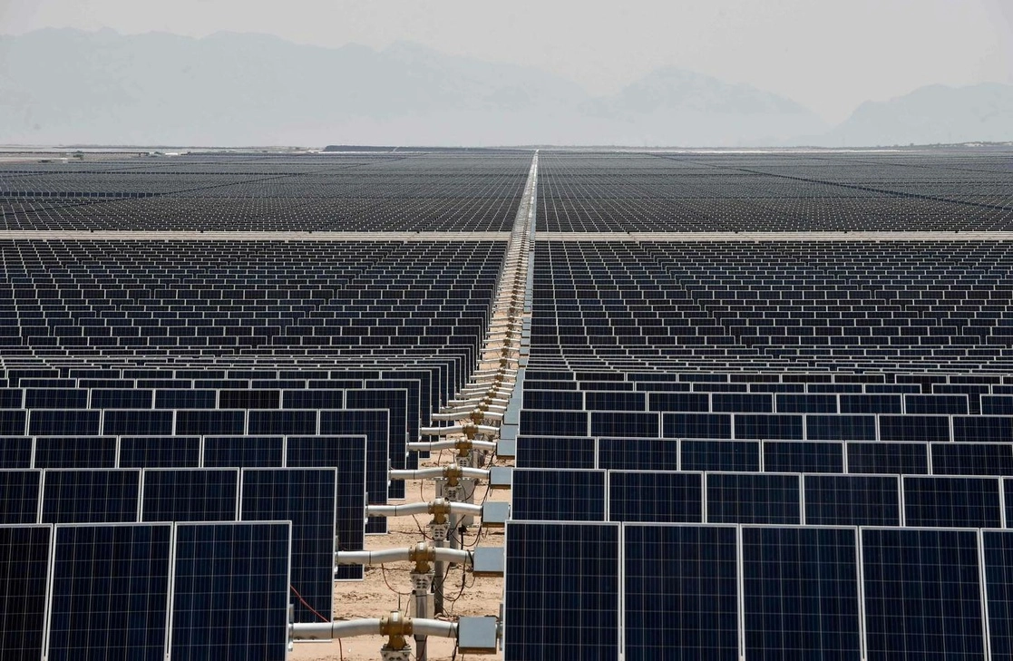 La planta eléctrica fotovoltaica de Villanueva, operada por la compañía italiana Enel Green Power en Coahuila. Foto Afp / Archivo
