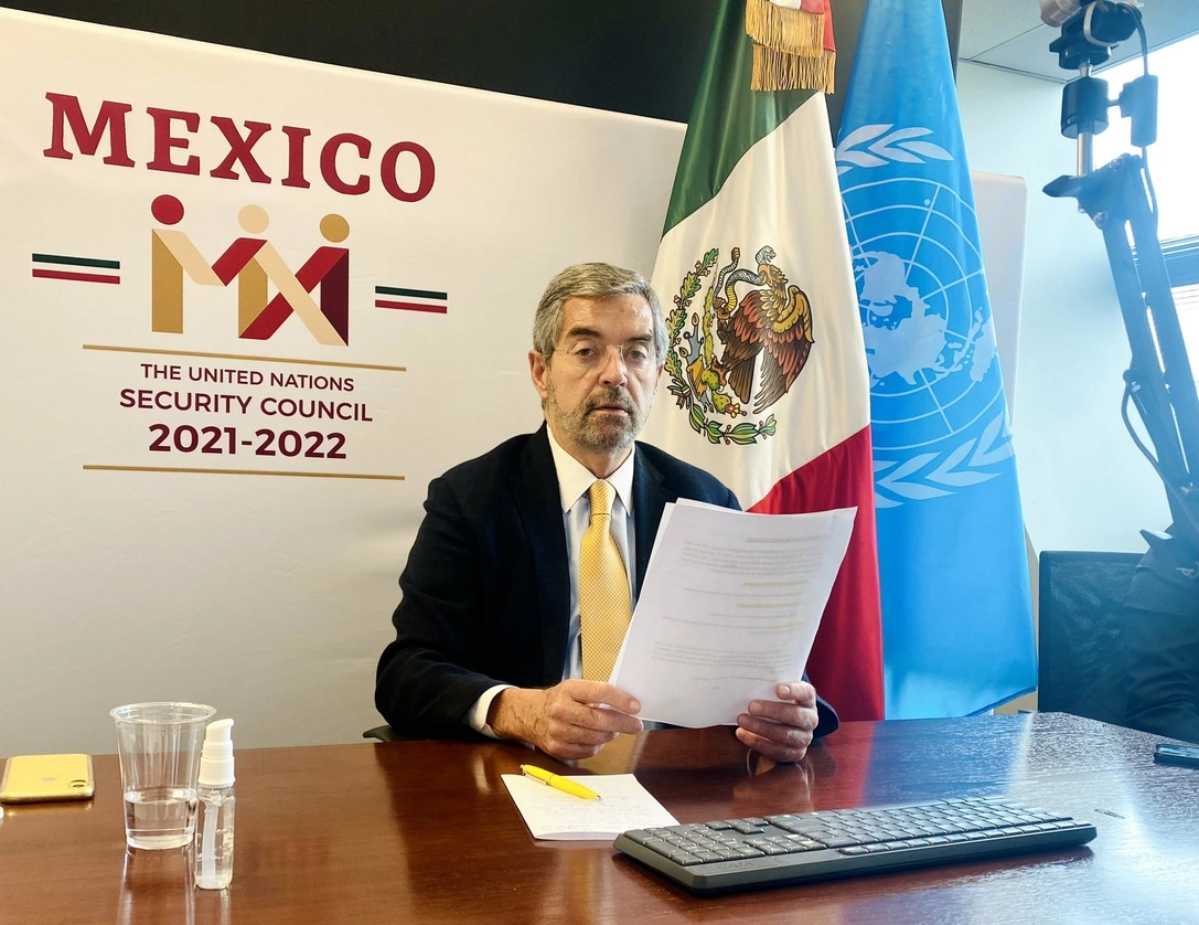 Juan Ramón de la Fuente, embajador de México ante la ONU. Foto tomada de la cuenta de Twitter @MexOnu