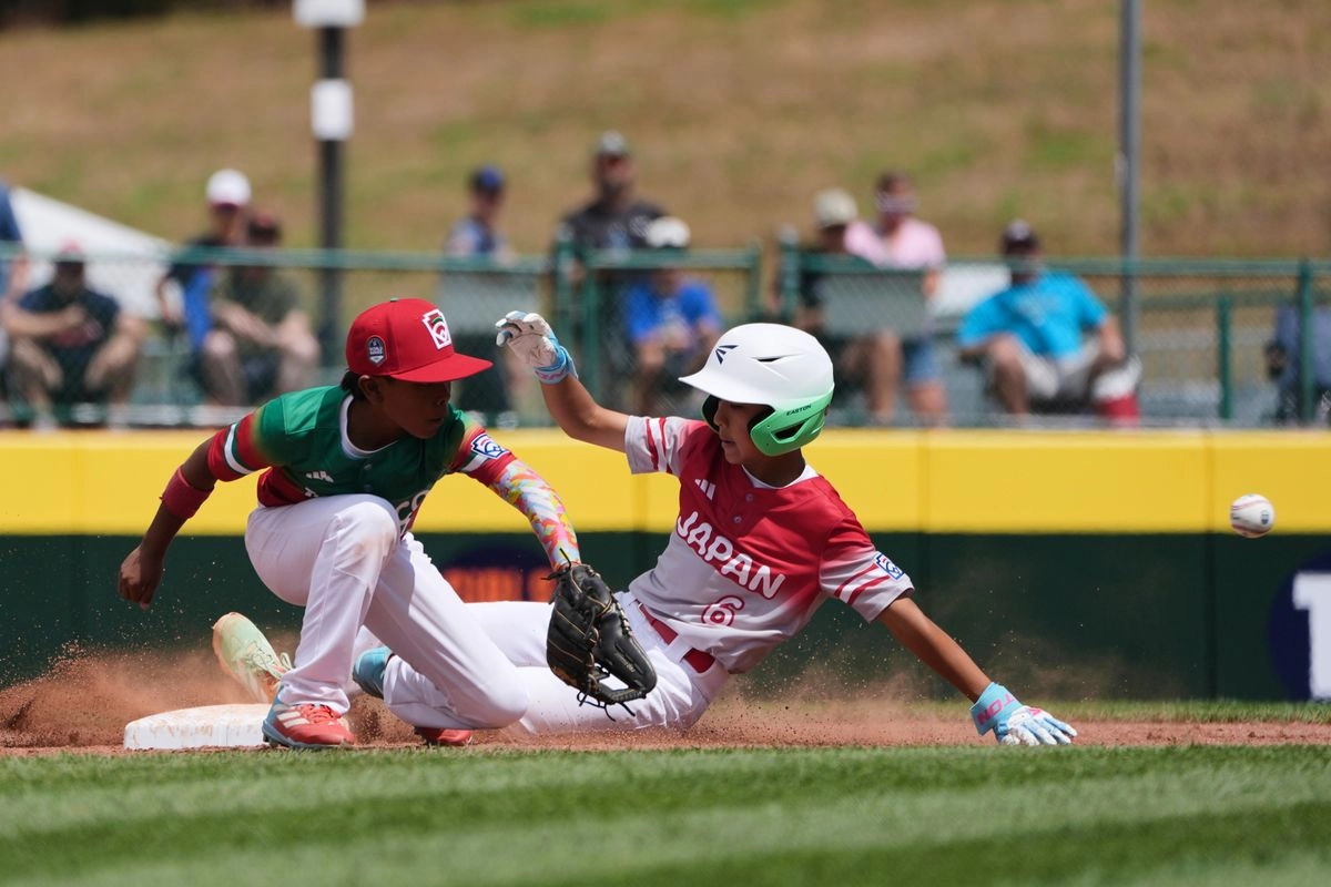 La aventura de los niños peloteros mexicanos en la Serie Mundial de Ligas Pequeñas en Williamsport llegó a su fin. Los integrantes de la liga Swing Perfecto de Chihuahua perdieron 6-0 ante Japón, el 19 de agosto de 2025. Foto 