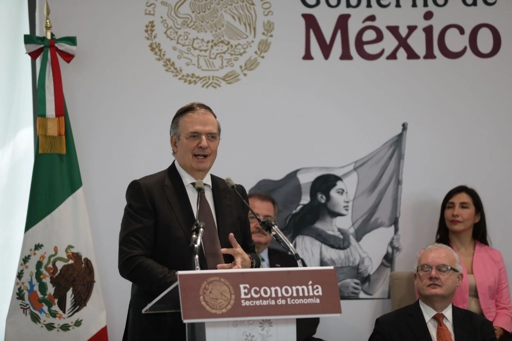 El titular de Economía, Marcelo Ebrard durante un evento el pasado 08 de noviembre de 2024. Foto Jair Cabrera