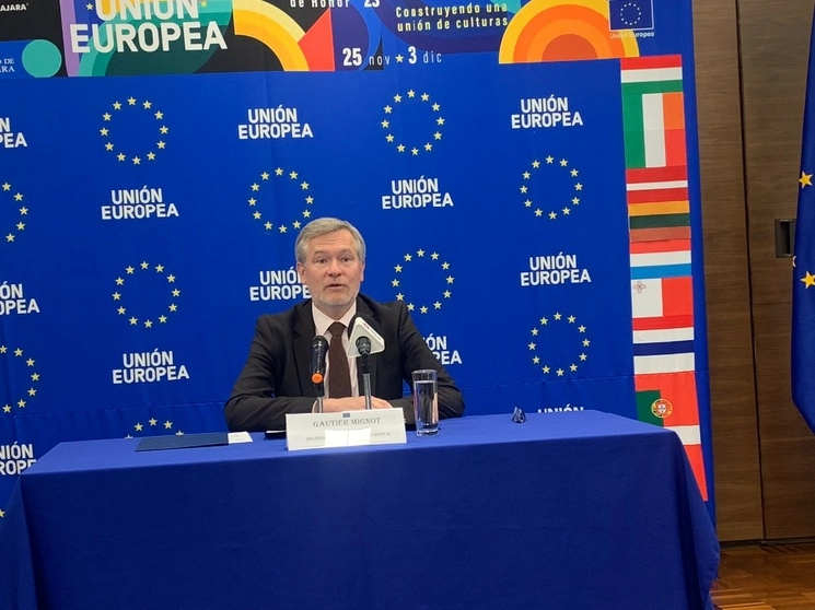 Gautier Mignot, embajador de la Unión Europea en México. Foto Arturo Cano

