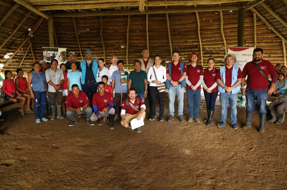 Delegaciones de funcionarios mexicanos y de la FAO realizaron esta semana una gira por Colombia para revisar los resultados del programa “Mesoamérica sin Hambre Amexcid-FAO”. Foto tomada de la cuenta de Twitter @SRE_mx