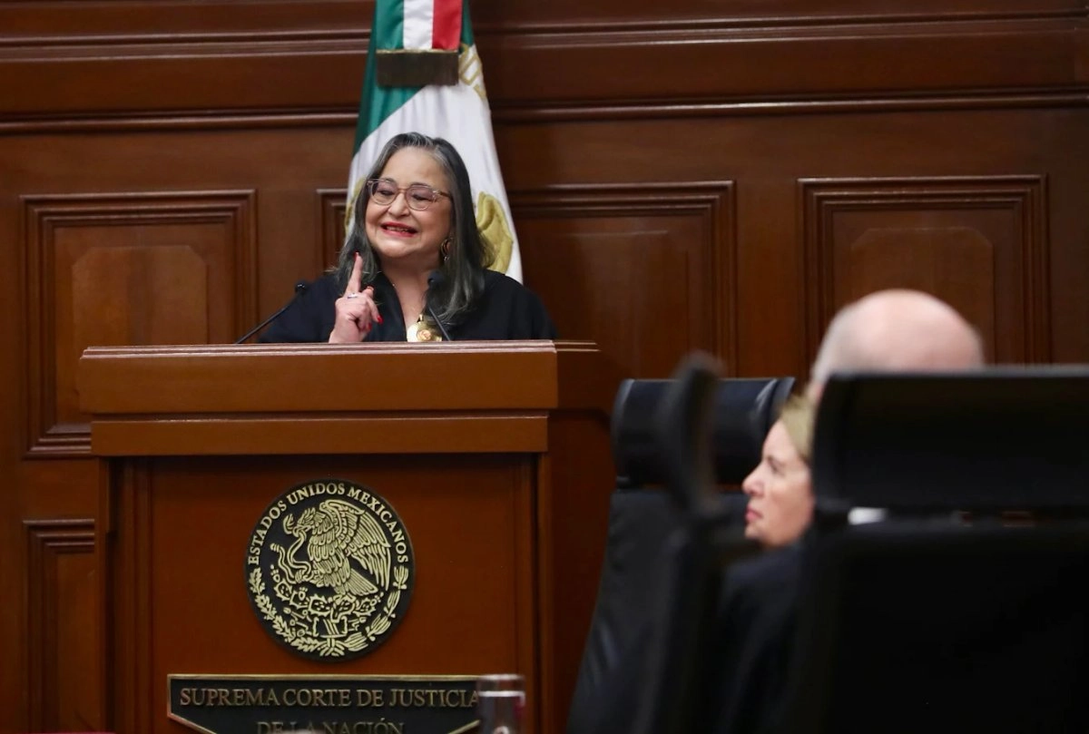 MÉXICO SA >  La ex presidenta de la Suprema Corte de Justicia de la Nación Norma Lucía Piña Hernández, durante el informe de labores de las salas y el pleno, el pasado 26 de agosto. 