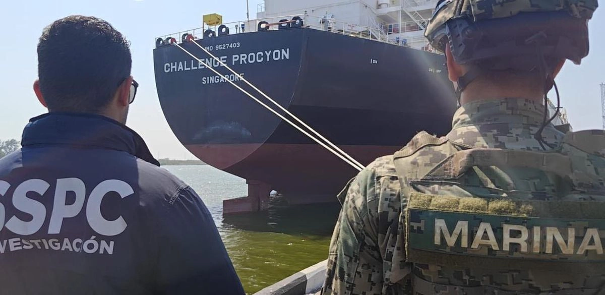 La denuncia contra la Marina se presentó en 2023, pero la investigación comenzó este año tras el decomiso de un buque en Tampico. Foto 