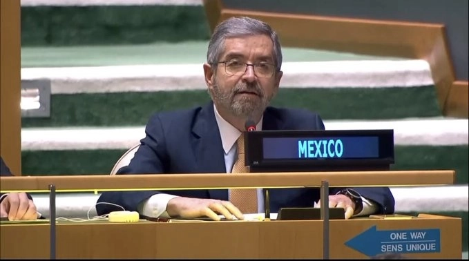 Juan Ramón de la Fuente, representante de México ante la ONU. Foto Tomada del Twitter @MexOnu