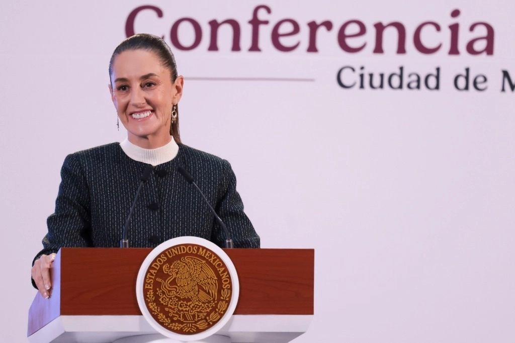 La presidenta Claudia Sheinbaum durante su conferencia matutina en Palacio Nacional, en la Ciudad de México, el 31 de octubre de 2024. Foto cortesía Presidencia

