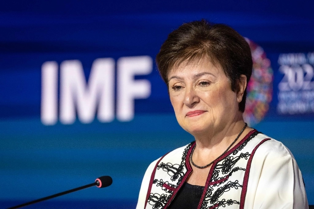La directora del FMI, Kristalina Georgieva, en Marrakesh, el 12 de octubre de 2023. Foto Afp 
