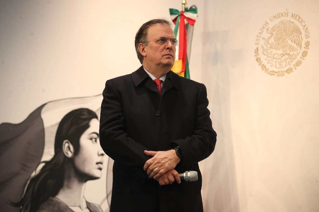 Es imposible que EU tenga una inflación baja si mantiene un proteccionismo con México y China, dijo Marcelo Ebrard, titular de la SE, en un seminario organizado por el ITAM. Foto Yazmín Ortega Cortés  / Archivo