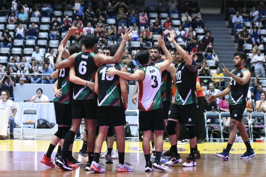 Luego de dos derrotas, México se alzó con su primer victoria contra República Dominicana en la tercera jornada de la Copa Panamericana Norceca Final 6, de volibol varonil, que se juega en Tepic. Foto cortesía Carlos Alegre