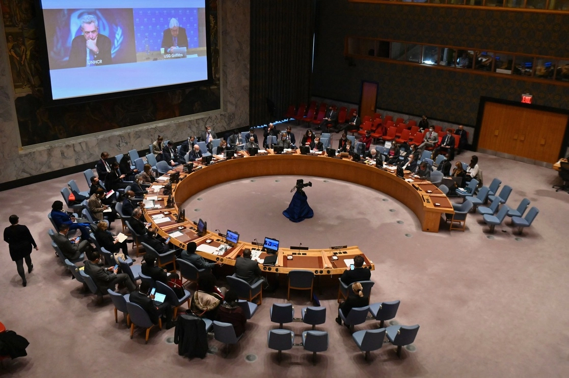 Reunión del Consejo de Seguridad de las Naciones Unidas este lunes 28 de febrero. Foto Afp