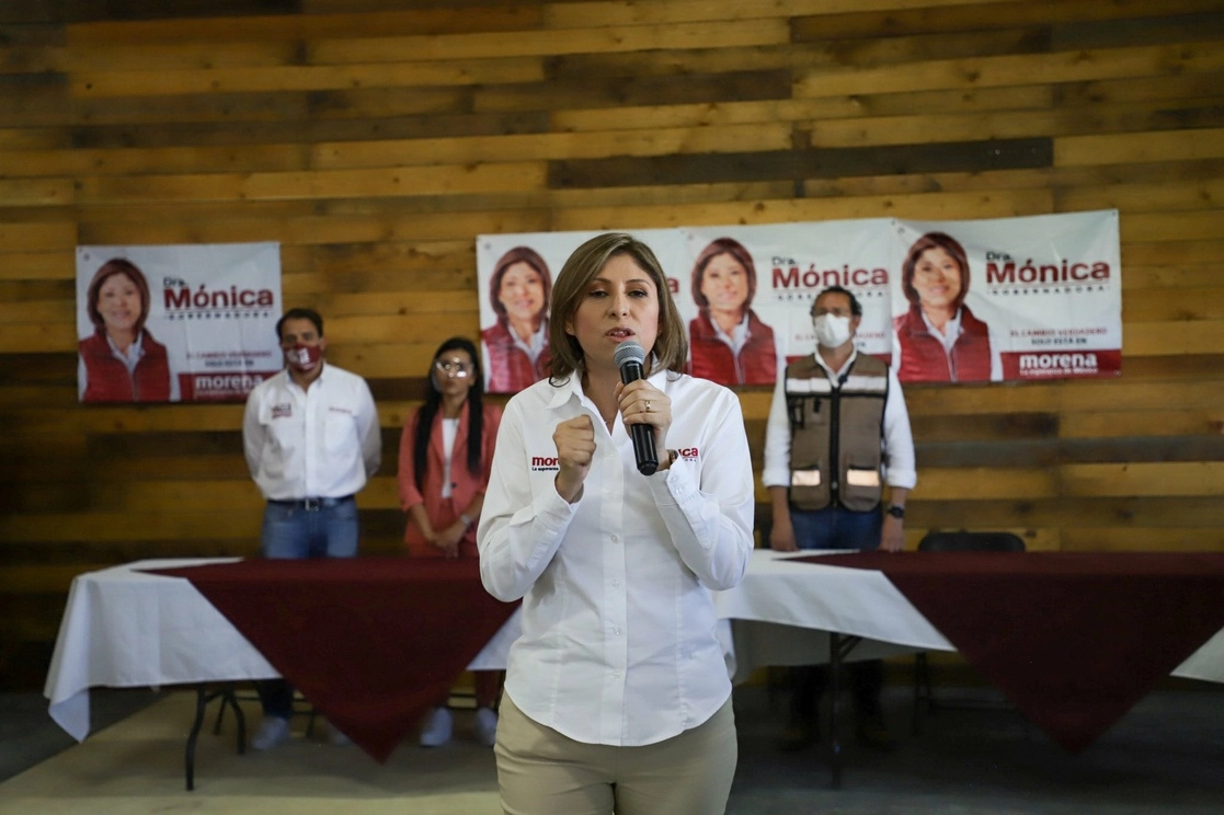 Mónica Rangel Martínez, candidata de Morena a la gubernatura de San Luis Potosí en imagen de archivo. Foto tomada de la cuenta de Twitter @MonicaRangelSLP
 