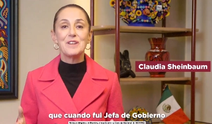 La precandidata presidencial de Morena, durante un video difundido en sus redes sociales 